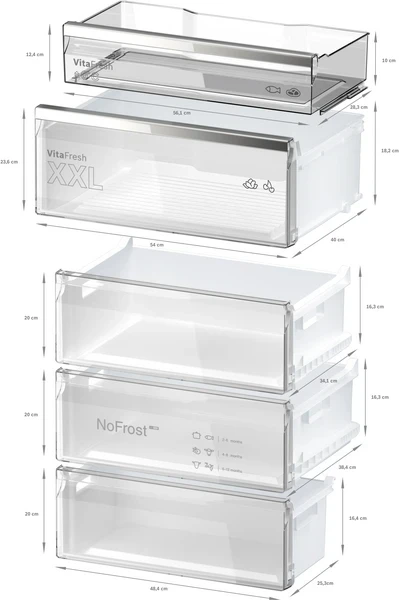Bosch KGN49AIBT  alulfagyasztós hűtőszekrény 5. kép