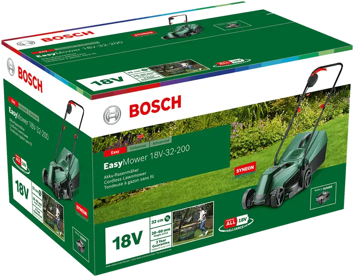Bosch 06008B9D00 EasyMower 18V-32-200 akkus fűnyíró (4,0 Ah akkuval, töltővel) 5. kép
