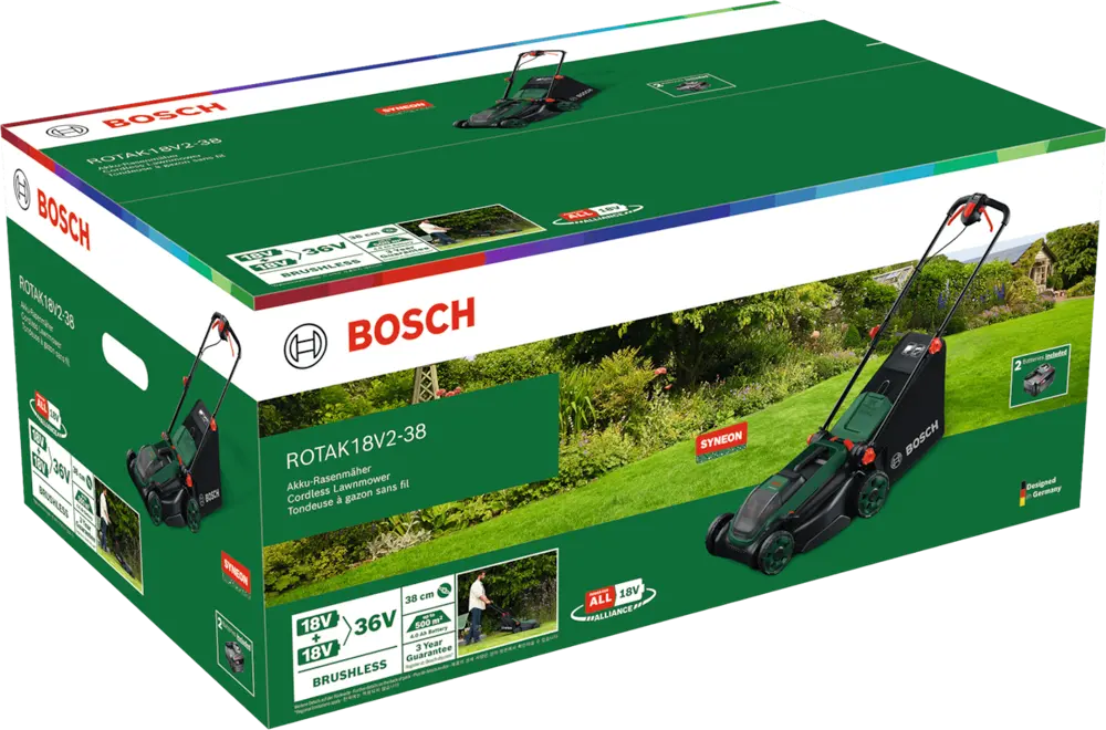 Bosch 06008B9M00 Rotak 18V2-38 akkus fűnyíró (2 x 4,0 Ah) 10. kép