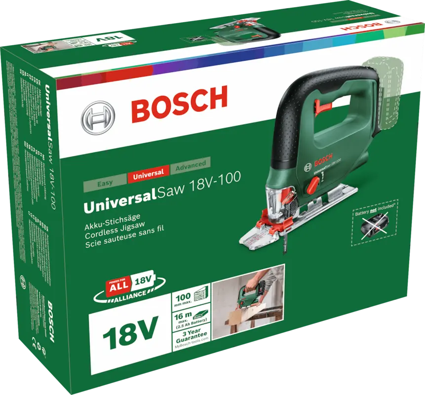 Bosch 0603011100 UniversalSaw 18 akkus szúrófűrész (akku és töltő nélkül) 4. kép