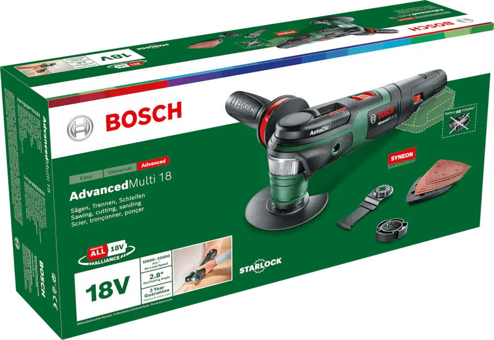 Bosch 0603104000 AdvancedMulti 18 akkus multifunkcionális szerszám (akku és töltő nélkül) 2. kép