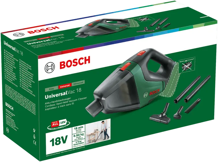 Bosch 06033B9102 UniversalVac 18 akkus porszívó (akku és töltő nélkül) 3. kép