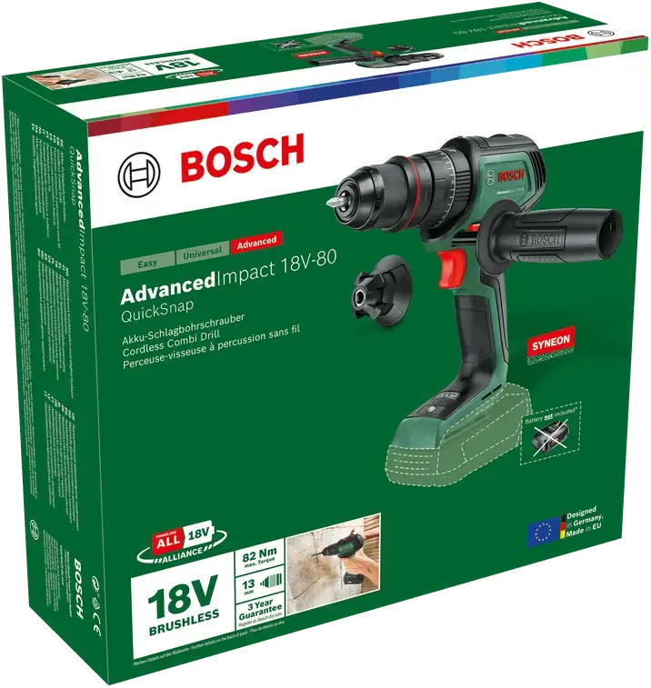 Bosch 06039B510E Advancedimpact 18V-80 akkus ütvefúrógép (2x1,5Ah) 3. kép