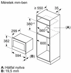Bosch BFL7221B1 Beépíthető mikrohullámú sütő 6. kép