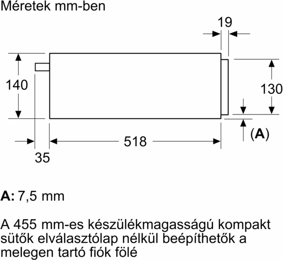 Bosch BIC7101B1  Melegen tartó fiók 8. kép
