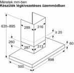 Bosch DWB95CC30 Kürtős páraelszívó 12. kép