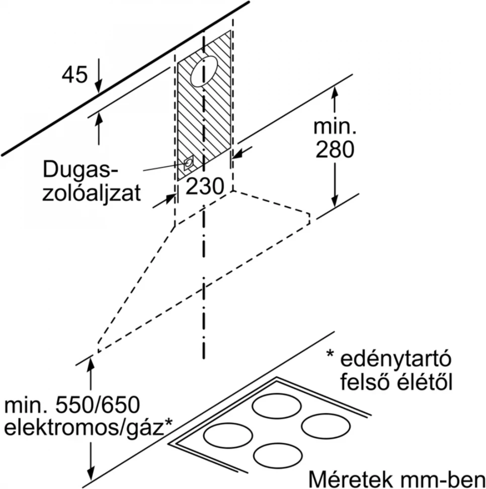 Bosch DWP64BC60 Kürtős páraelszívó 6. kép