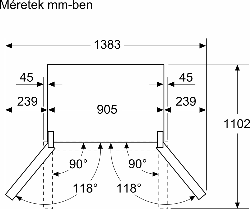 Bosch KFN96VPEA Side by Side hűtőszekrény 11. kép