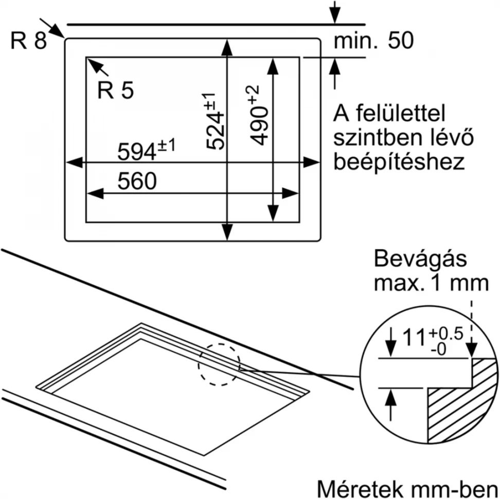 Bosch PPP6A6B90 Beépíthető Gázfőzőlap 7. kép