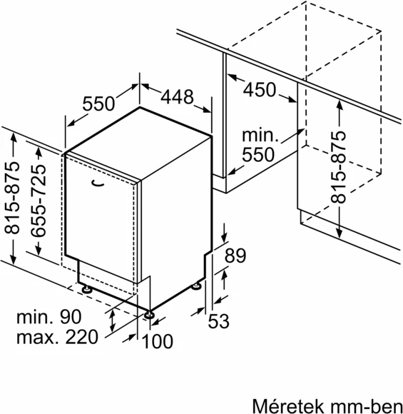 Bosch SPV4HMX10E  Beépíthető mosogatógép 8. kép
