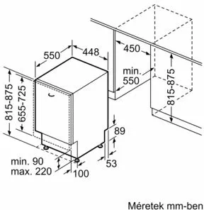 Bosch SPV4HMX12E Beépíthető mosogatógép 15. kép