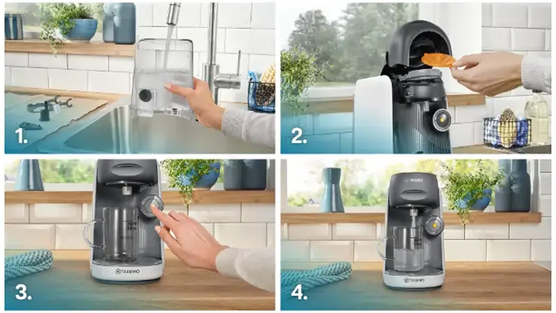 Bosch TAS16B4 Tassimo Finesse kapszulás kávéfőző (fehér) 8. kép