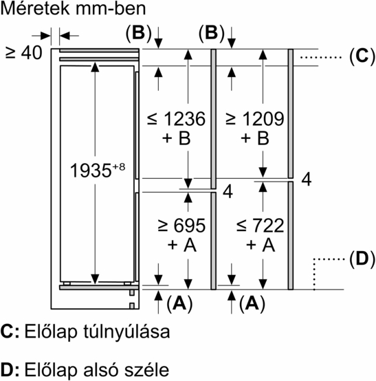 Neff KI7966FD0 Beépíthető alulfagyasztós hűtőszekrény 12. kép
