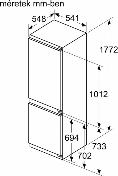 Neff KI7862FE0 Beépíthető, alulfagyasztós hűtőszekrény 10. kép