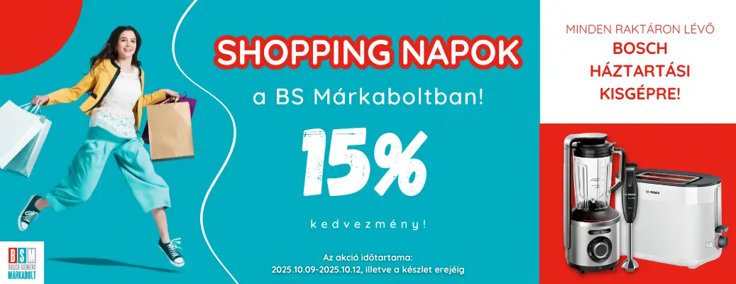 Shopping Napok 15%